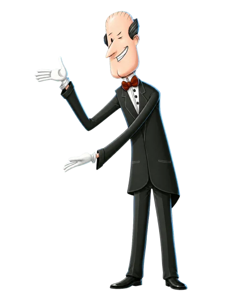 The Insistent Butler asking firmly