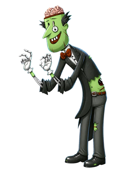 The Zombie Butler in theatrical undead character